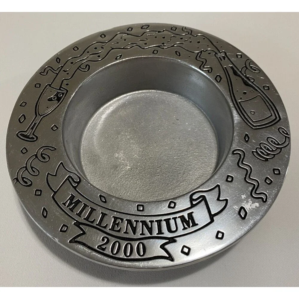 VTG The Wilton Armetale‎ Pewter Wine Coaster Bottle Holder Millennium 2000